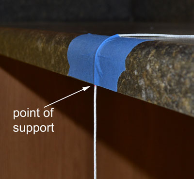 close up of point of support